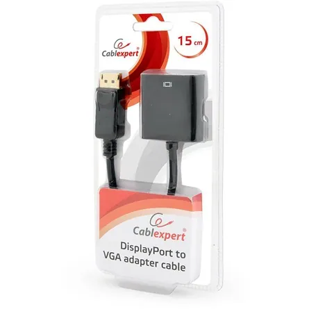 Gembird AB-DPM-VGAF-02 DisplayPort to VGA adapter cable blister Black – 2. kép