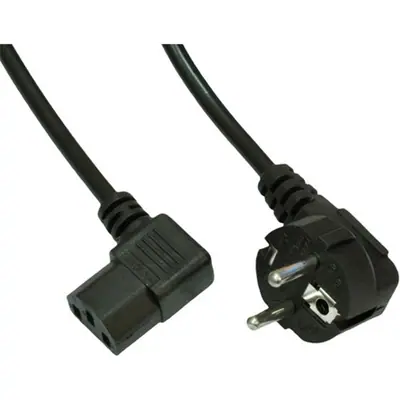 Akyga AK-PC-02A Angle PC Power Cord cable 1,5m Black