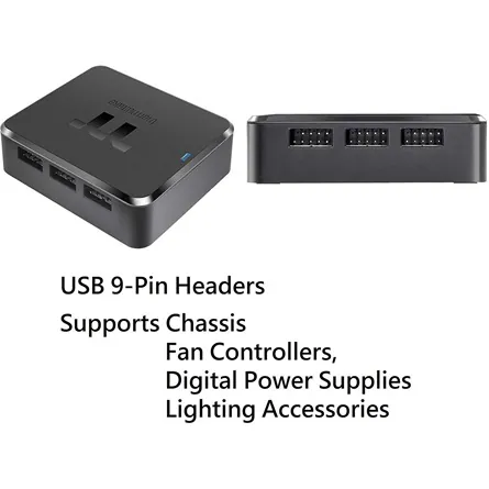 Thermaltake H200 Internal 6-portos USB2.0 hub fekete – 3. kép