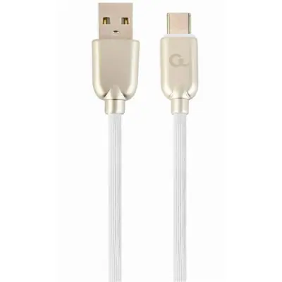 Gembird CC-USB2R-AMCM-2M-W Premium rubber Type-C USB charging and data cable 2 m White