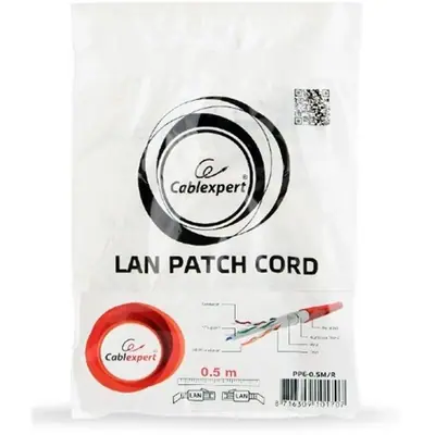 Gembird RJ45 CAT6 FTP -> RJ45 CAT6 FTP M/M adatkábel 0.5m piros – 2. kép