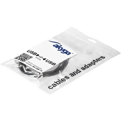 Akyga AK-USB-19 USB AM-AF cable 3m Black – 2. kép
