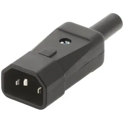 Bachmann C14 kábelcsatlakozó fekete szerelhető 10A