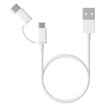 Xiaomi Mi 2 in 1 USB cable microUSB/USB Type-C 1m White