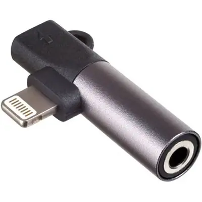 Akyga AK-AD-63 Lightning / Lightning / Jack 3.5mm Adapter Black