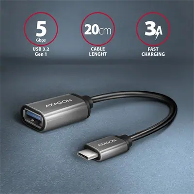 AXAGON RUCM-AFAC USB-C > USB-A Adapter Silver – 2. kép