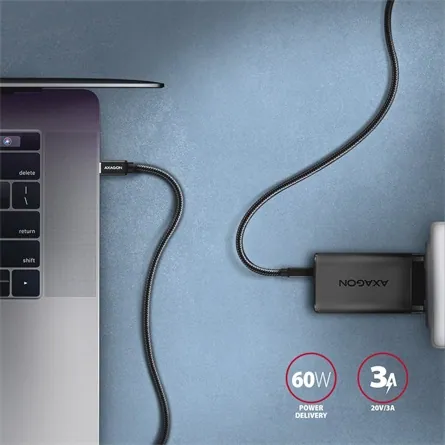AXAGON BUCM3-CM20AB Speed USB-C > USB-C 3.2 Gen 1 Cable 2m Black – 4. kép