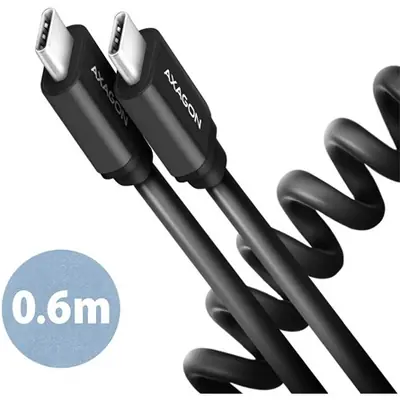 AXAGON BUCM-CM10TB Twister USB-C > USB-C Cable 0,6m Black
