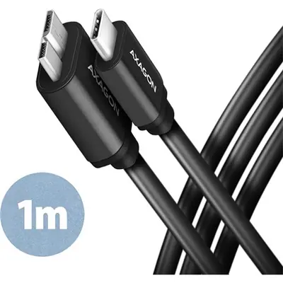 AXAGON BUMM3-CM10AB Speed Micro-B USB > USB-C 3.2 Gen 1m Black
