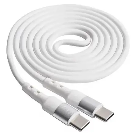 Akyga AK-USB-40 USB-C -> USB-C M/M adatkábel 1m fehér 60W