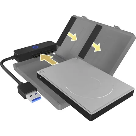 Raidsonic ICY BOX IB-AC603b-U3 2.5" USB3.2 Gen2×1 A külső ház szürke – 3. kép