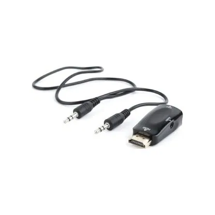 Gembird A-VGA-HDMI-02 VGA to HDMI + VGA adapter cable 0,15m Black