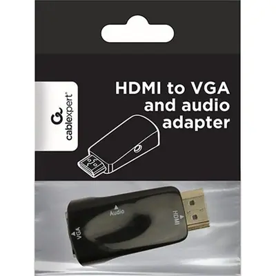 Gembird A-VGA-HDMI-02 VGA to HDMI + VGA adapter cable 0,15m Black – 2. kép