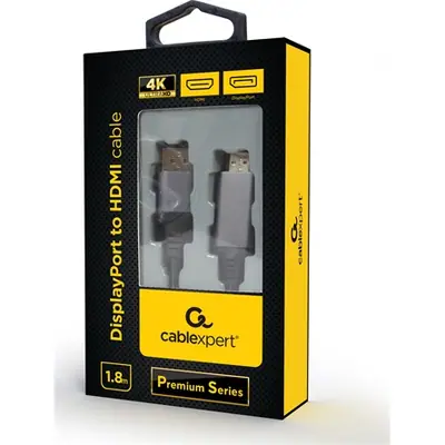 Gembird CC-DP-HDMI-4K-6 DisplayPort to HDMI Premium Series cable 1,8m Black – 2. kép