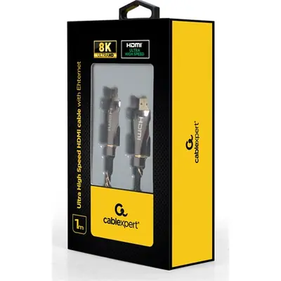 Gembird Premium Ultra High Speed HDMI 2.1 Ethernet - HDMI 2.1 Ethernet M/M video kábel 1m fekete – 2. kép
