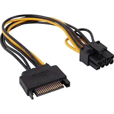 Akyga AK-CA-80 SATA/PCI-Express 6+2-pin adapter cable 0,15m
