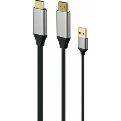 Gembird A-HDMIM-DPM-01 Active 4K HDMI male to DisplayPort male adapter cable 2m Black