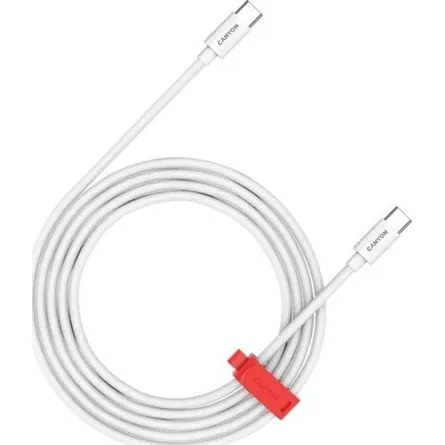 Canyon CC60AB USB-C - USB-C M/M töltőkábel 2m fehér 60W braided