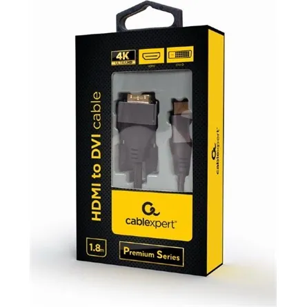 Gembird HDMI to DVI-D (Single Link) (18+1) Premium Series cable 1,8m Black – 2. kép
