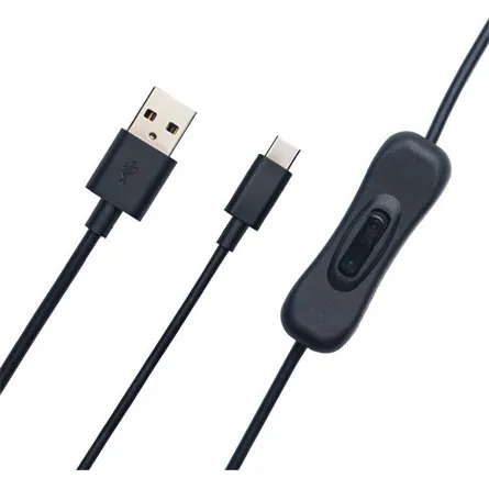 Obsbot USB-C -> USB-A 2.0 M/M adatkábel 1.5m fekete KI/BE kapcsolóval – 2. kép
