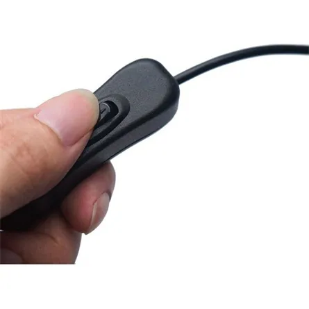 Obsbot USB-C -> USB-A 2.0 M/M adatkábel 1.5m fekete KI/BE kapcsolóval – 3. kép