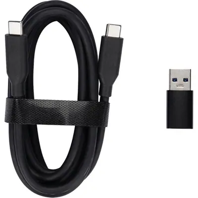 Obsbot USB-C 3.0 -> USB-C 3.0 M/M adatkábel 1.5m fekete +USB-A adapter