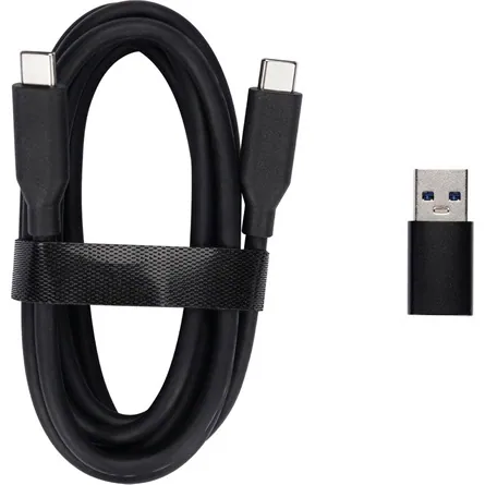Obsbot USB-C 3.0 -> USB-C 3.0 M/M adatkábel 1.5m fekete +USB-A adapter