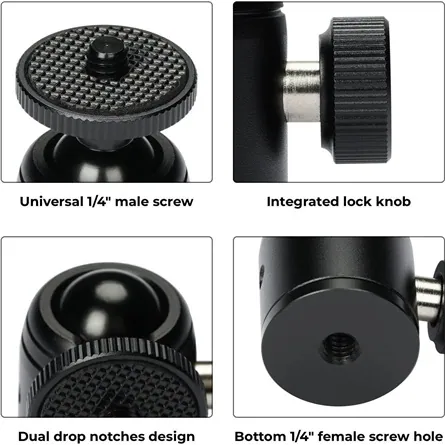 Obsbot Tripod Mini kamera gömbfej fekete – 6. kép