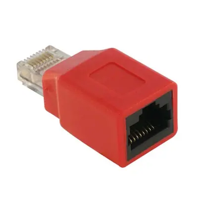 Delock RJ45 crossover CAT5 UTP - RJ45 crossover CAT5 UTP M/F adapter piros – 2. kép
