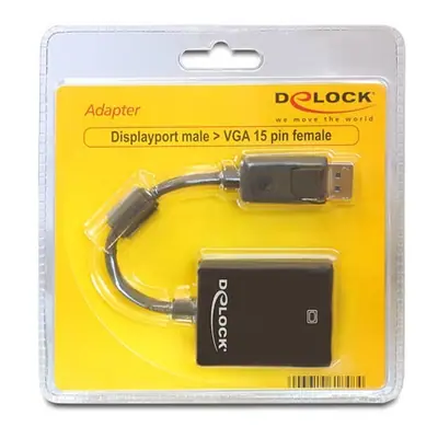 Delock Displayport -> VGA M/F konverter fekete – 2. kép
