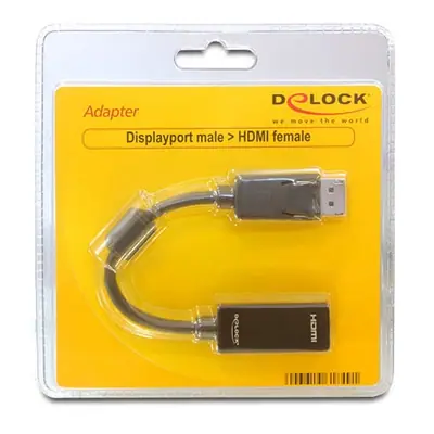 Delock Displayport -> HDMI M/F adapter fekete – 2. kép