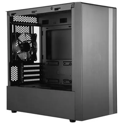 Cooler Master MasterBox NR400 táp nélküli ablakos Mid Tower számítógépház fekete (ODD nélkül) – 2. kép