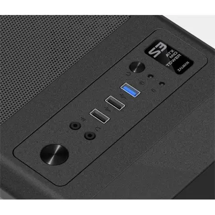 Zalman S3 TG fekete ház – 5. kép