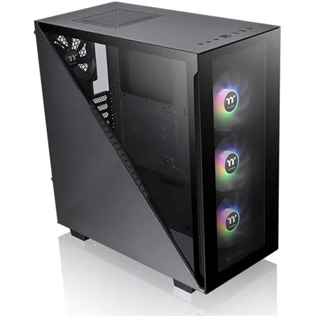 Thermaltake Divider 300 TG ARGB táp nélküli ablakos Mid Tower számítógépház fekete – 5. kép