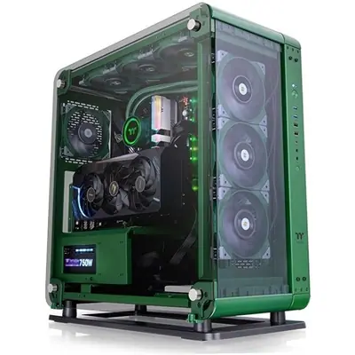 Thermaltake Core P6 TG táp nélküli ablakos MT Mini Tower számítógépház zöld – 2. kép