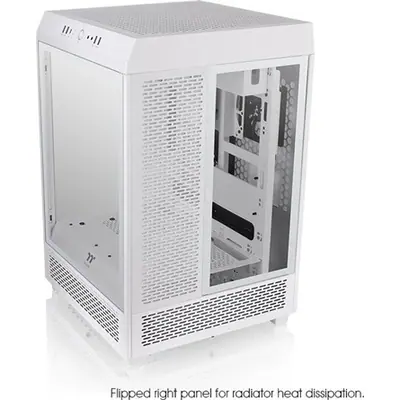 Thermaltake The Tower 500 Snow táp nélküli ablakos Mid Tower számítógépház fehér – 2. kép