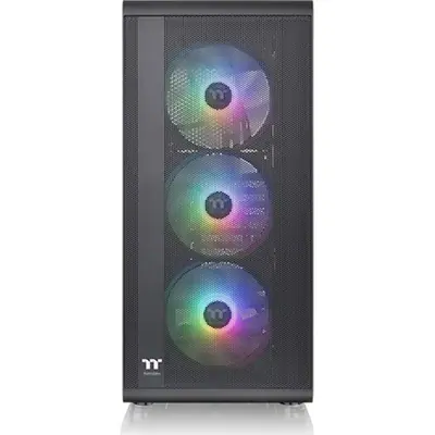 Thermaltake S200 TG ARGB táp nélküli ablakos Mid Tower számítógépház fekete – 2. kép