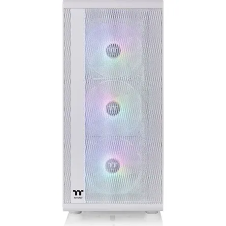 Thermaltake S200 TG ARGB Snow táp nélküli ablakos Mid Tower számítógépház fehér – 2. kép