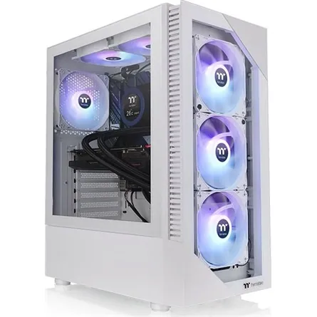 Thermaltake View 200 TG ARGB Snow táp nélküli ablakos Mid Tower számítógépház fehér – 6. kép