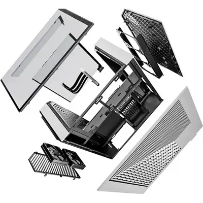 HYTE Y60 táp nélküli ablakos Mid Tower számítógépház fehér-fekete – 2. kép