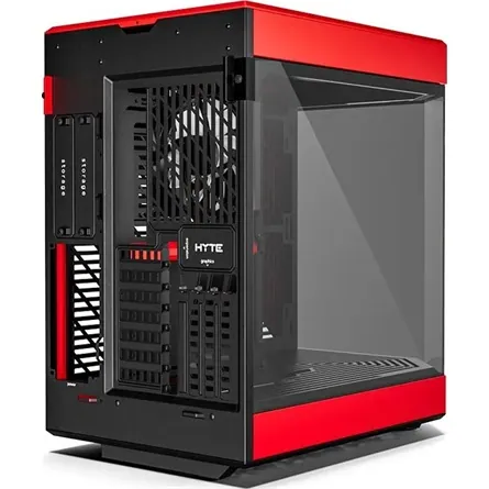 HYTE Y60 táp nélküli ablakos Mid Tower számítógépház piros-fekete – 4. kép
