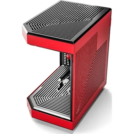HYTE Y60 táp nélküli ablakos Mid Tower számítógépház piros-fekete – 6. kép