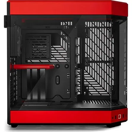 HYTE Y60 táp nélküli ablakos Mid Tower számítógépház piros-fekete – 8. kép