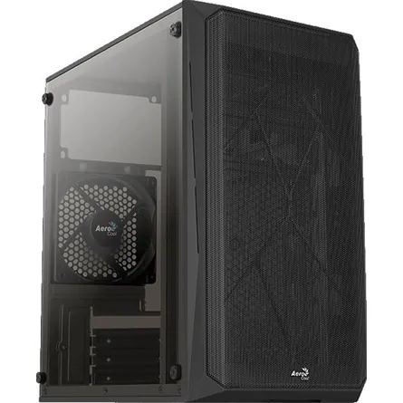 Aerocool CS-107 Mesh FRGB táp nélküli ablakos MT Mini Tower számítógépház fekete – 2. kép