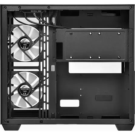 FSP CMT380B táp nélküli ablakos Mid Tower számítógépház fekete – 4. kép