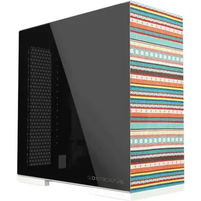 Geometric Future Model 8 Bohemia táp nélküli ablakos Mid Tower számítógépház fehér – 2. kép