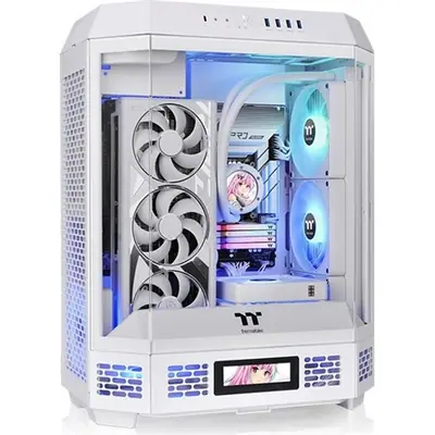 Thermaltake The Tower 600 Snow táp nélküli ablakos Mid Tower számítógépház fehér – 2. kép