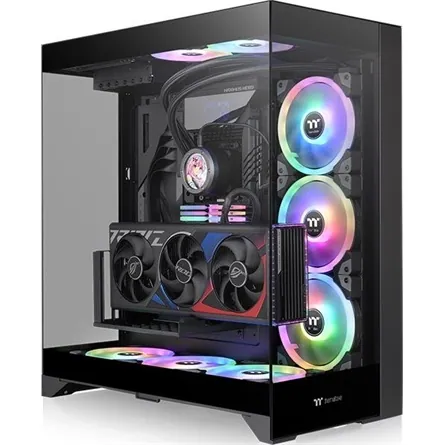Thermaltake CTE E550 TG Black táp nélküli ablakos Mid Tower számítógépház fekete