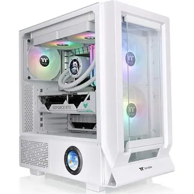 Thermaltake Ceres 350 MX Snow White táp nélküli ablakos Mid Tower számítógépház fehér – 2. kép