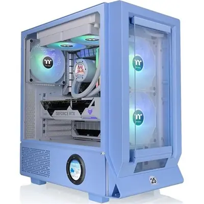 Thermaltake Ceres 350 MX Hydrangea Blue táp nélküli ablakos Mid Tower számítógépház kék – 2. kép